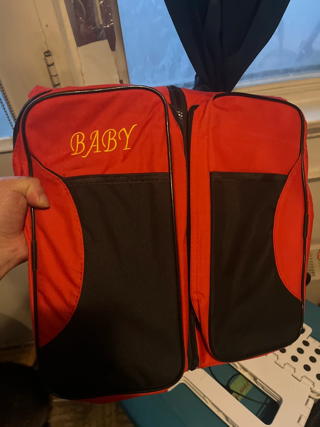 Red and Black Baby Travel Crib Bag - photo 2