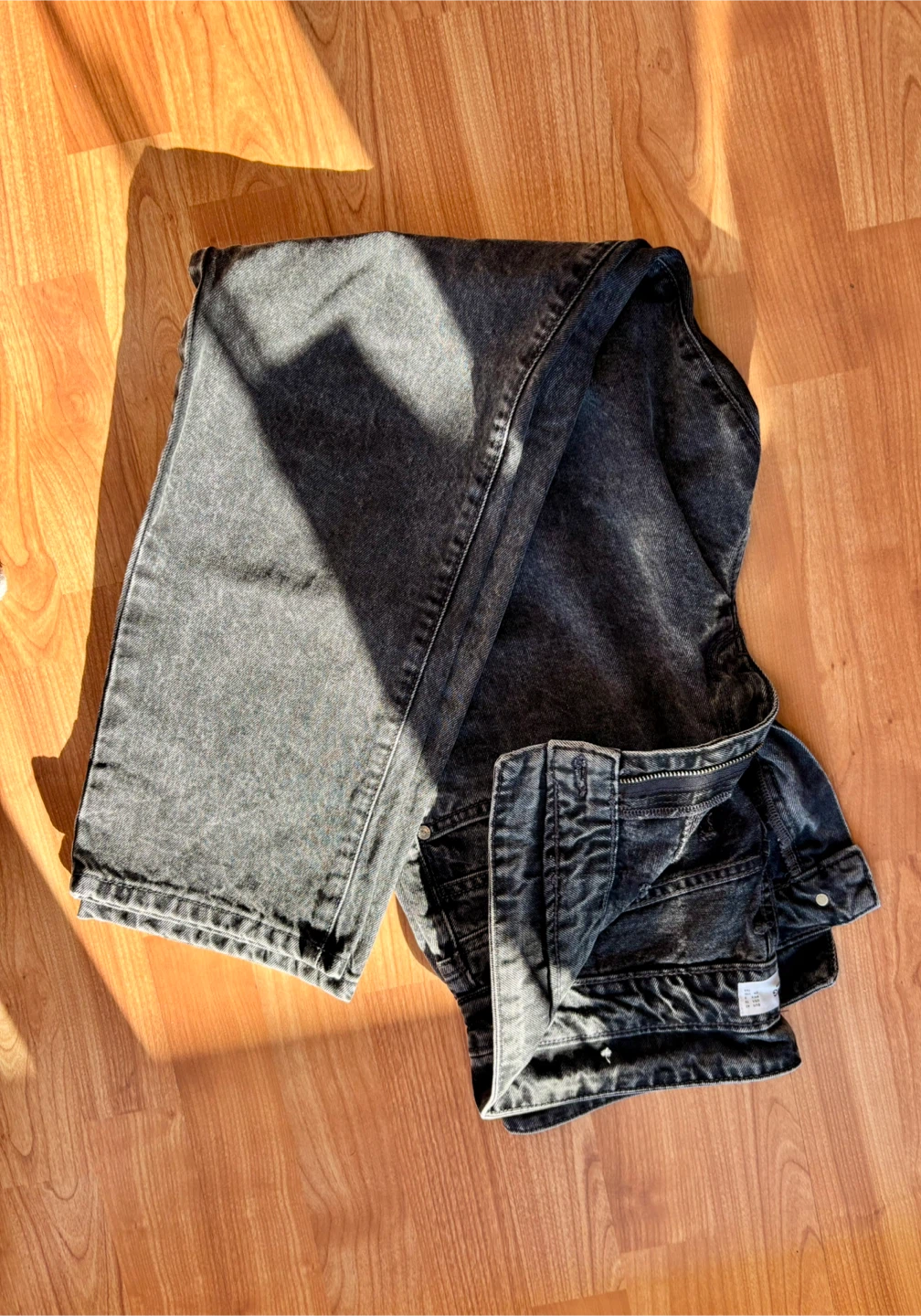 Mango High-Waist grey Acid WashJean size 10| straight leg jeans - photo 5
