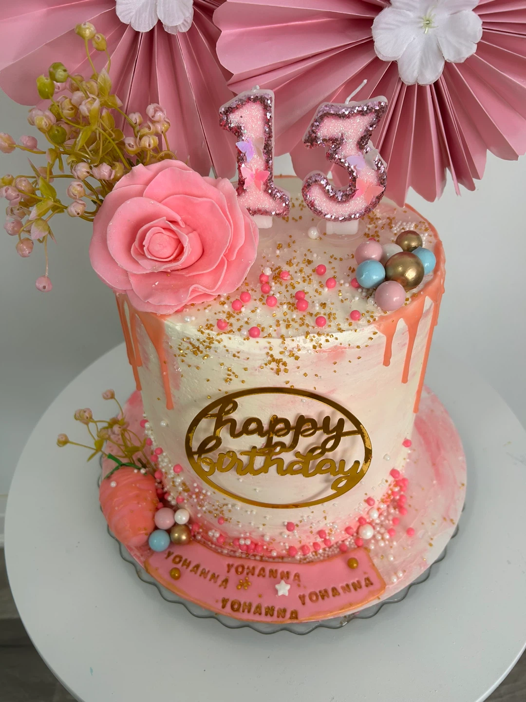 Happy Birthday Cake with "13" Candles - photo 3