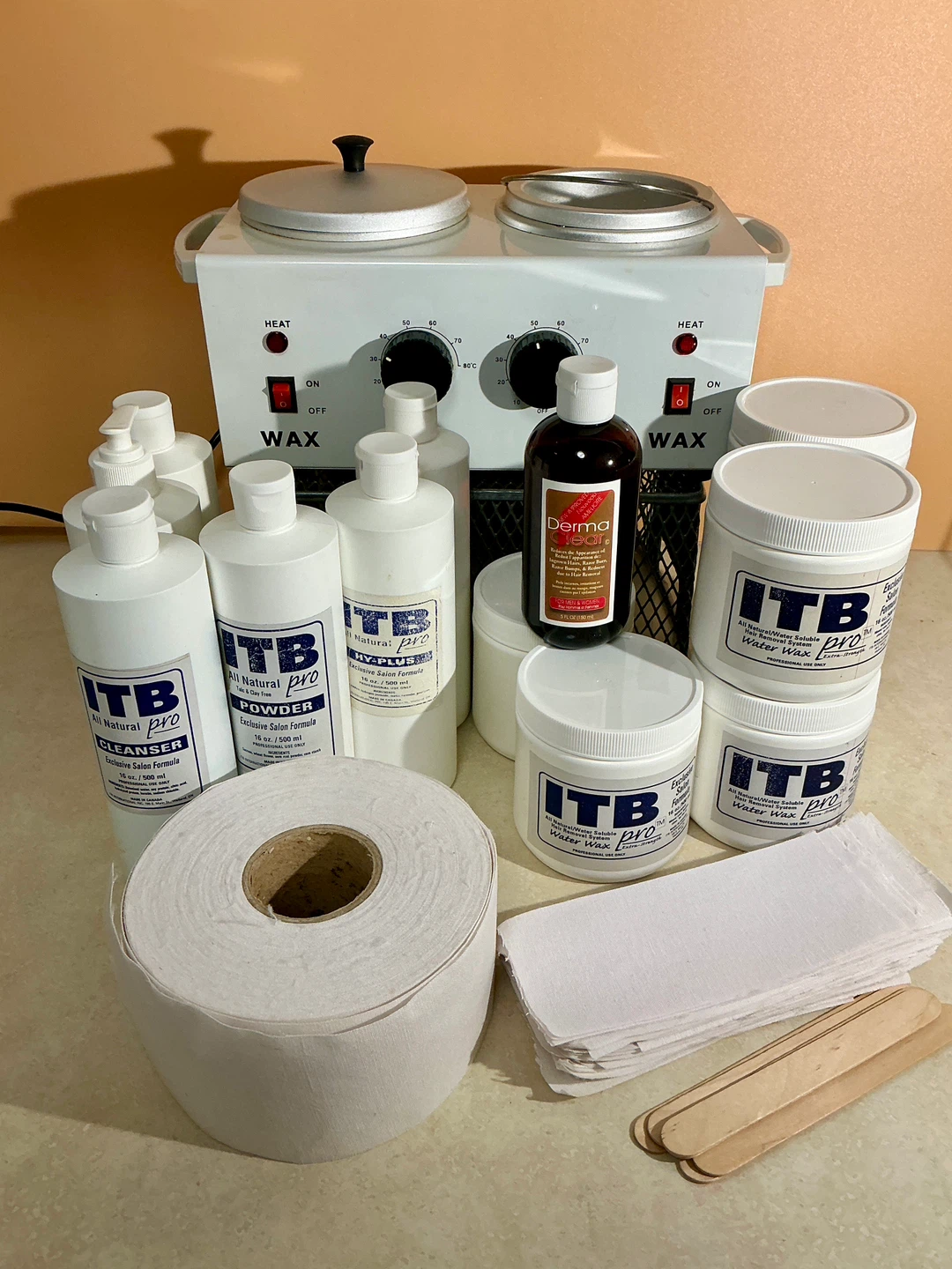 Waxing Practice Kit – Warmer, Supplies