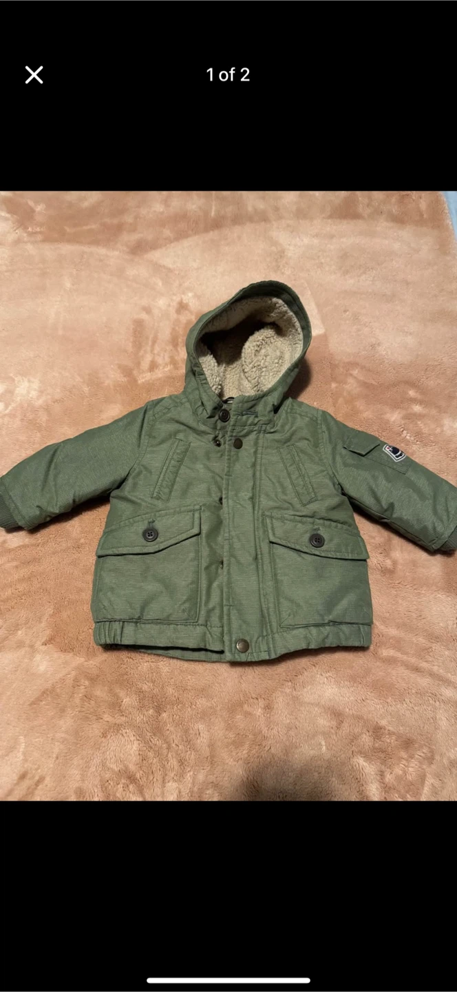 BabyGap Green Hooded Parka Jacket