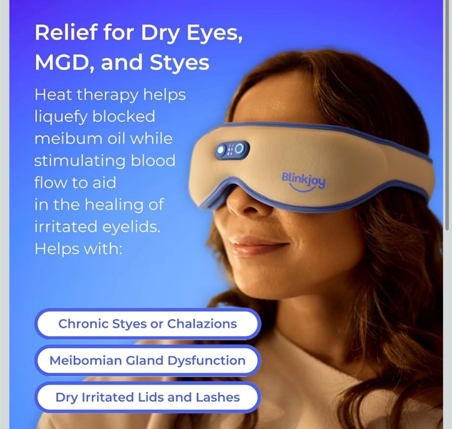 BLINKJOY Rechargeable Heated Eye Mask For Dry Eye Relief - photo 2