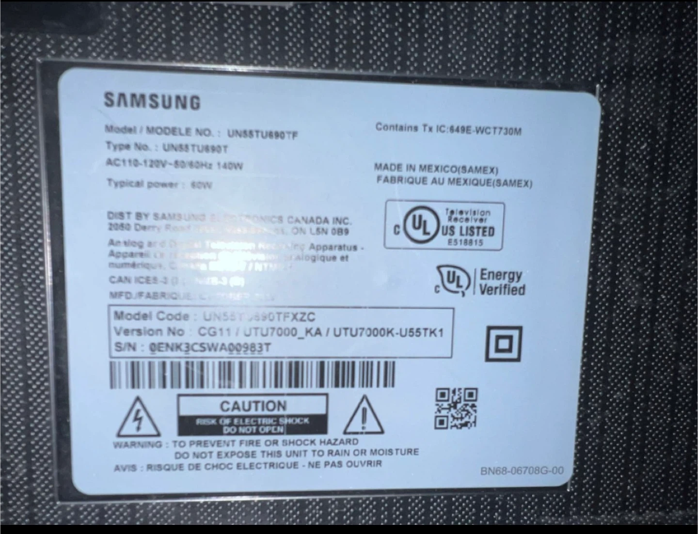 Samsung 55" Crystal UHD 4K Smart TV TU690T - photo 2
