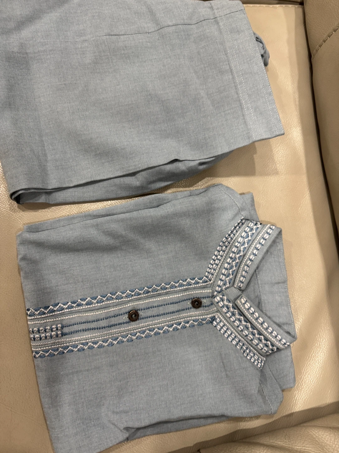Grey  Embroidered Kurta and Pants Set