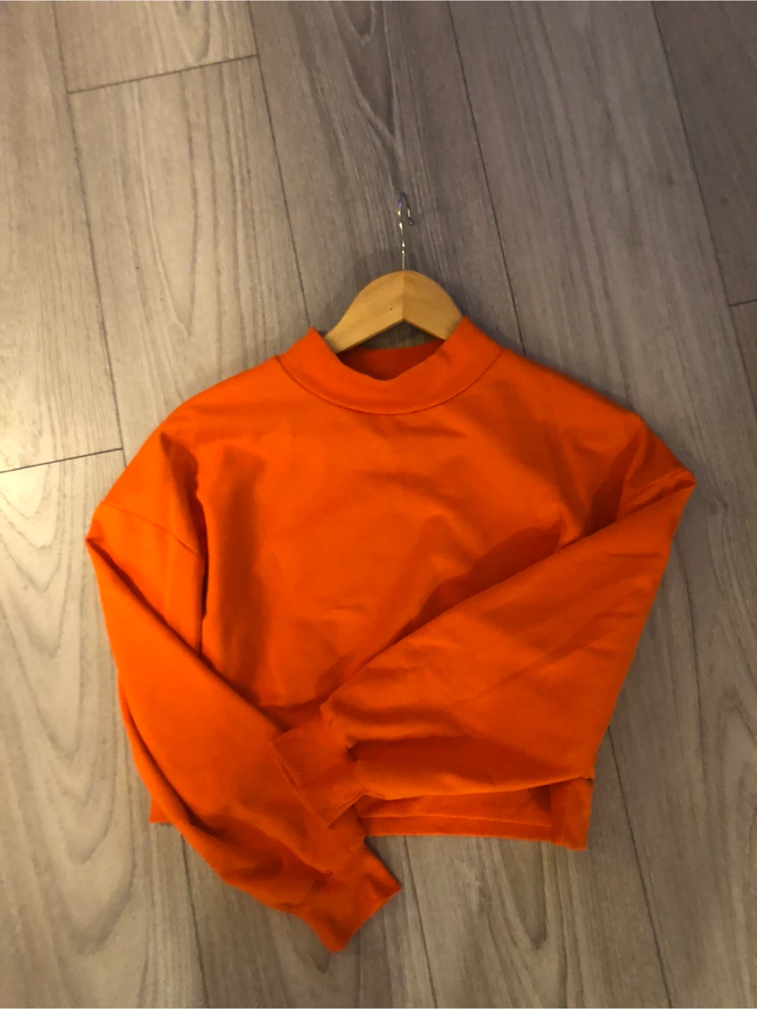 Fabulous Barrels & Oil Orange Cropped Mock Neck Sweatshirt
