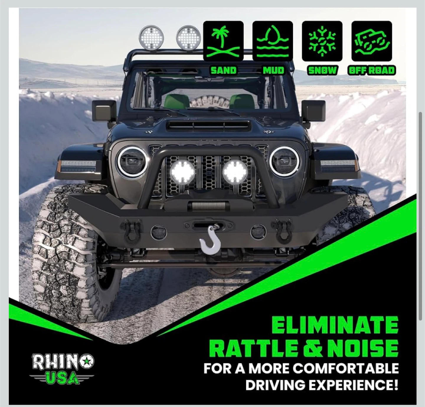 Rhino USA D Ring Shackles (2-Pack) (Matte Black) - photo 4