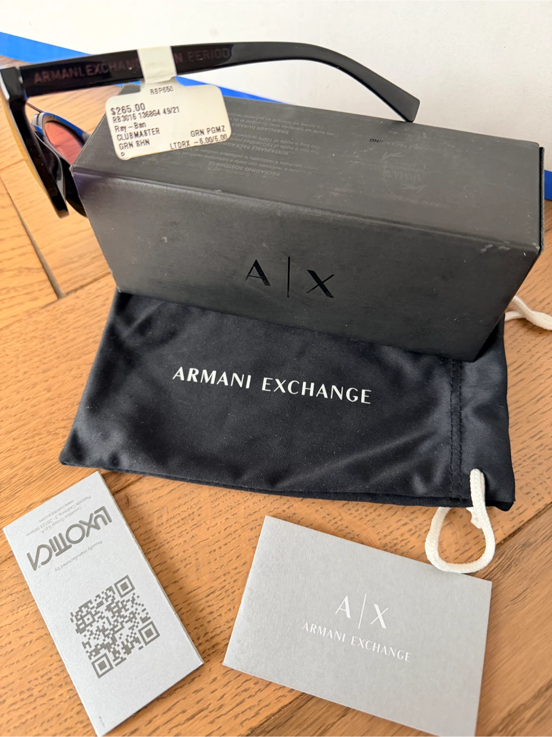 Armani Sunglasses AX Black Cat Eye Rose Gold Mirror - photo 3