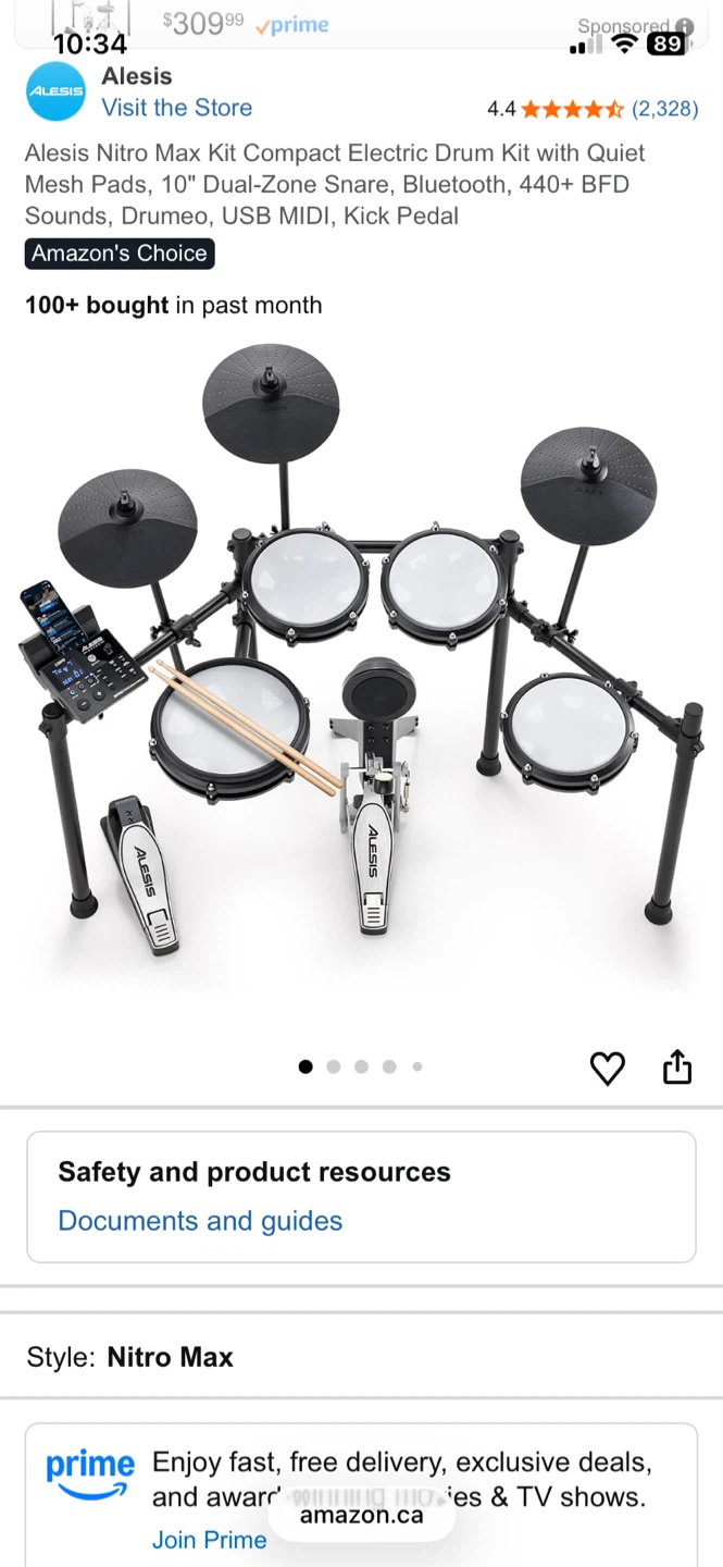 Alesis Nitro Mesh Electronic Drum Kit - photo 2