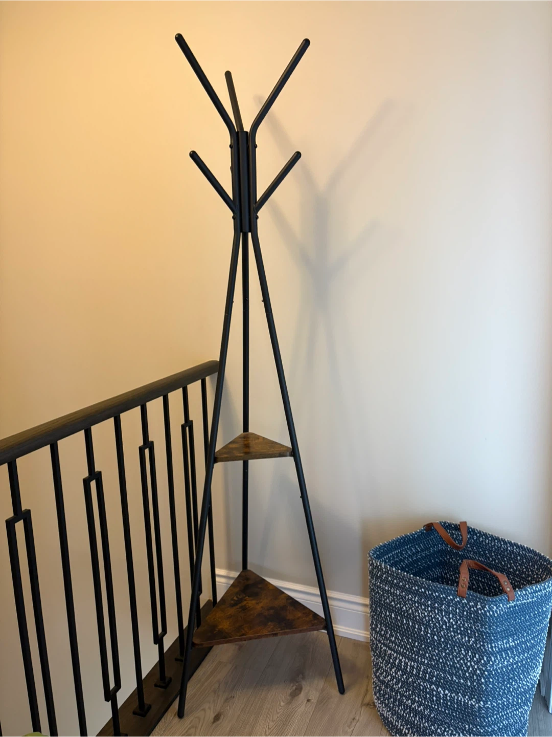 Vasagle Standing Coat Rack with 2 Shelves - photo 2