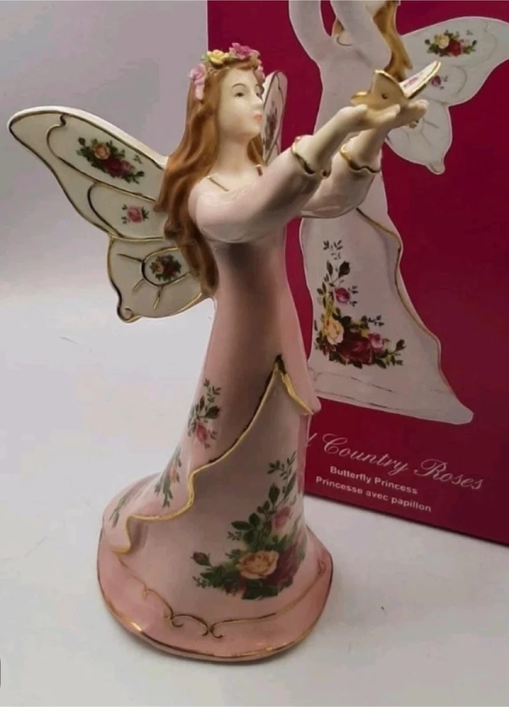 Country Roses Butterfly Princess Figurine