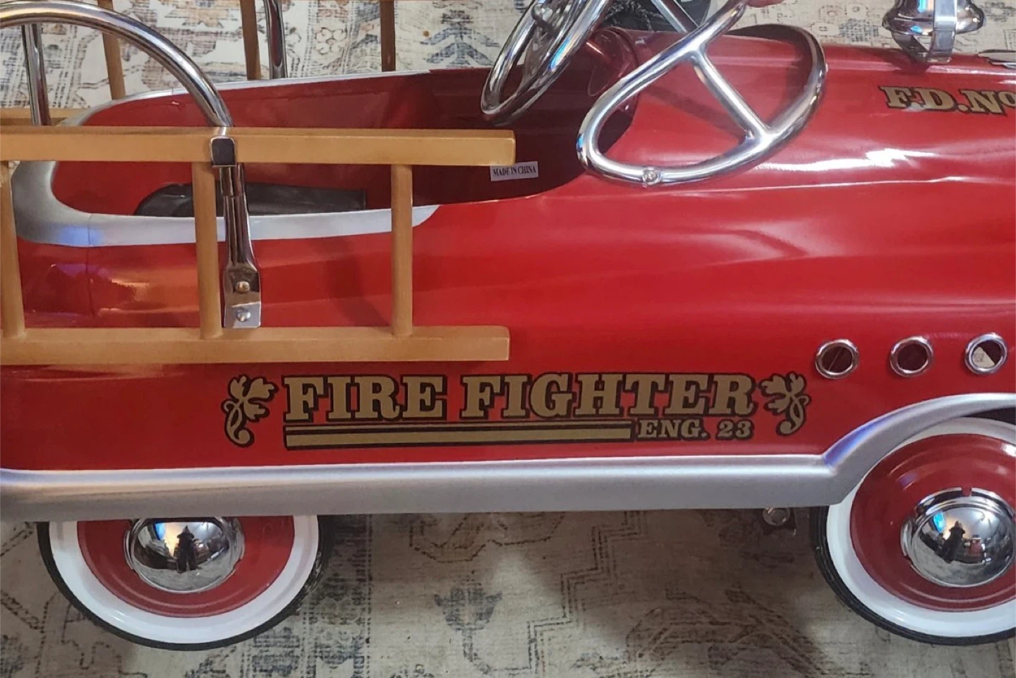 Kids Fire Fighter Pedal Car