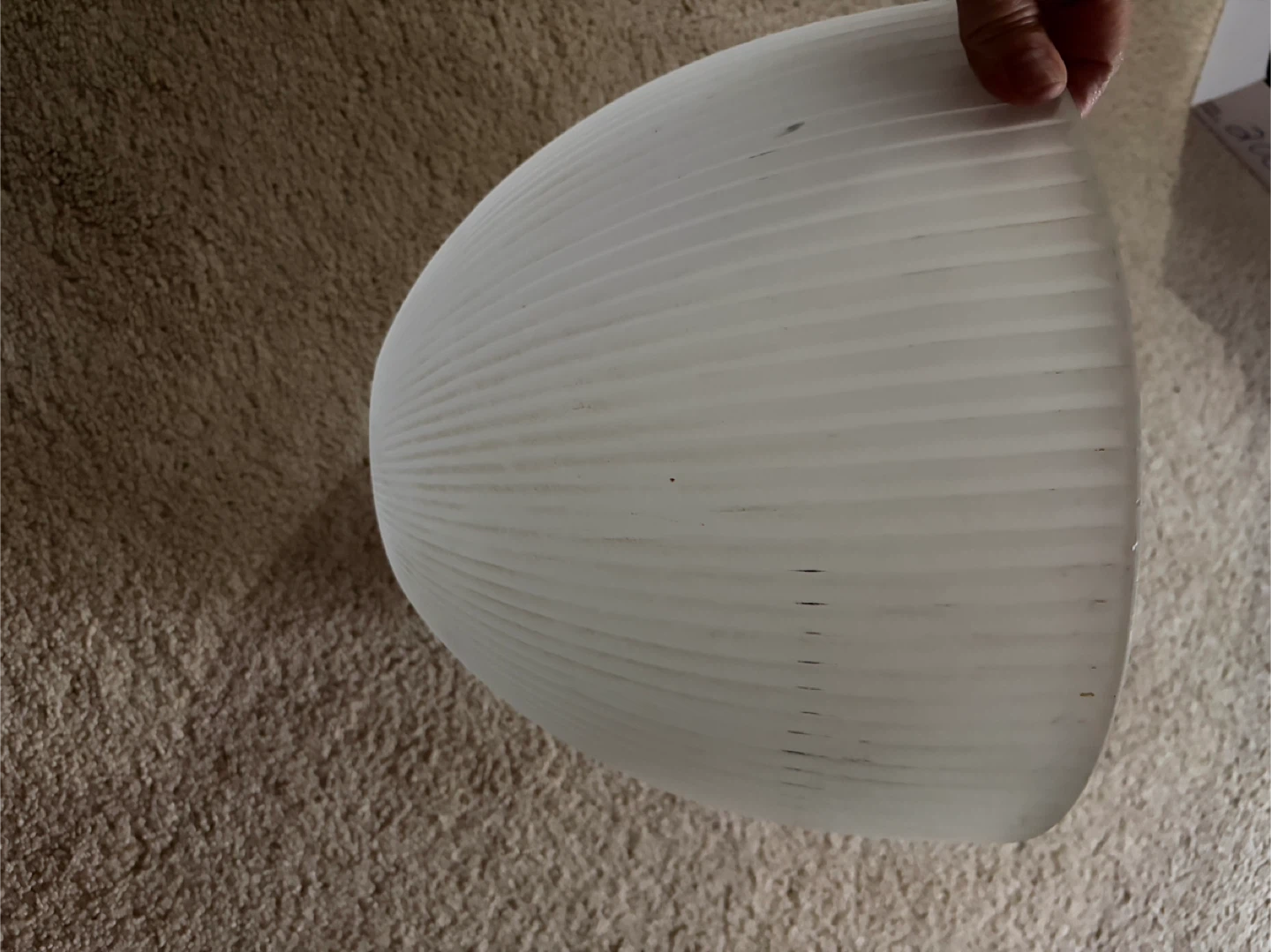 2 White Frosted Glass Lamp Shades - photo 4