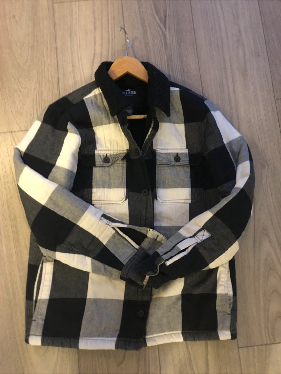 Hollister Plaid Sherpa Lined Shirt Jacket