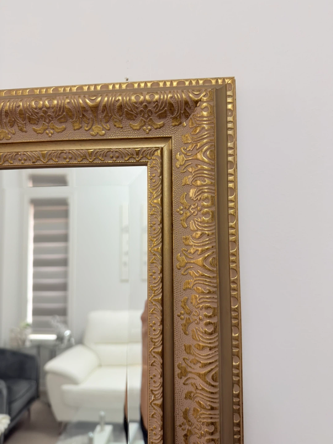 MOVING SALE! Ornate Gold Framed Wall Mirror, Vintage, 30” x 42” - photo 2
