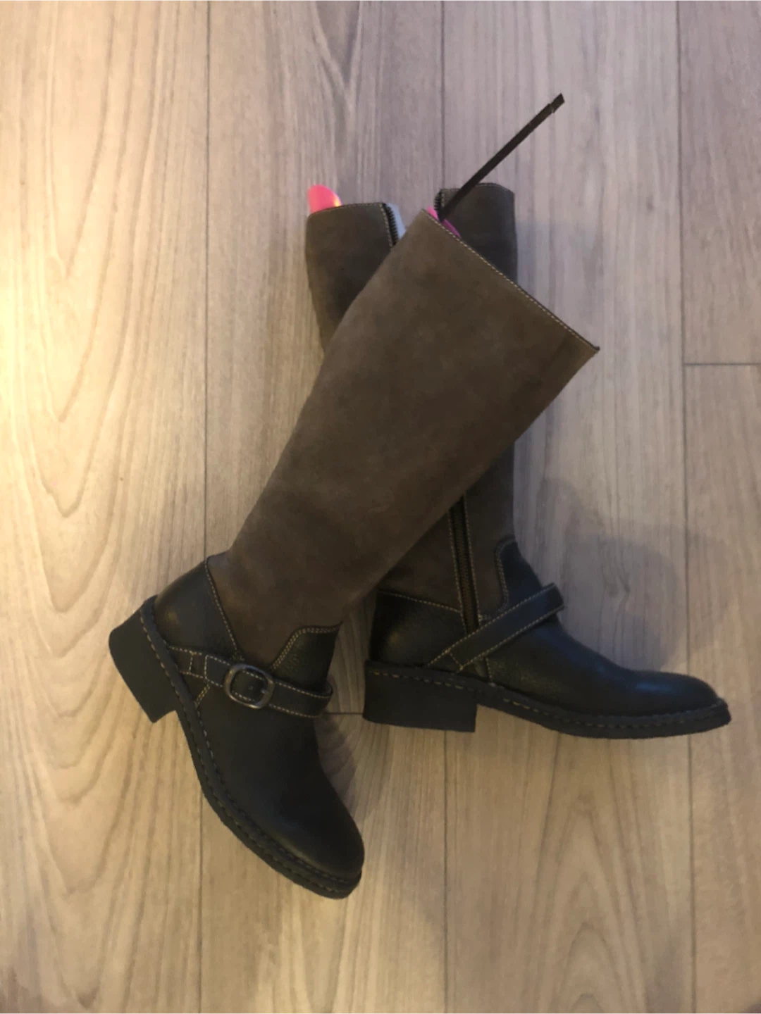 Born Boots - Brown Suede & Leather Knee-High Boots - photo 4