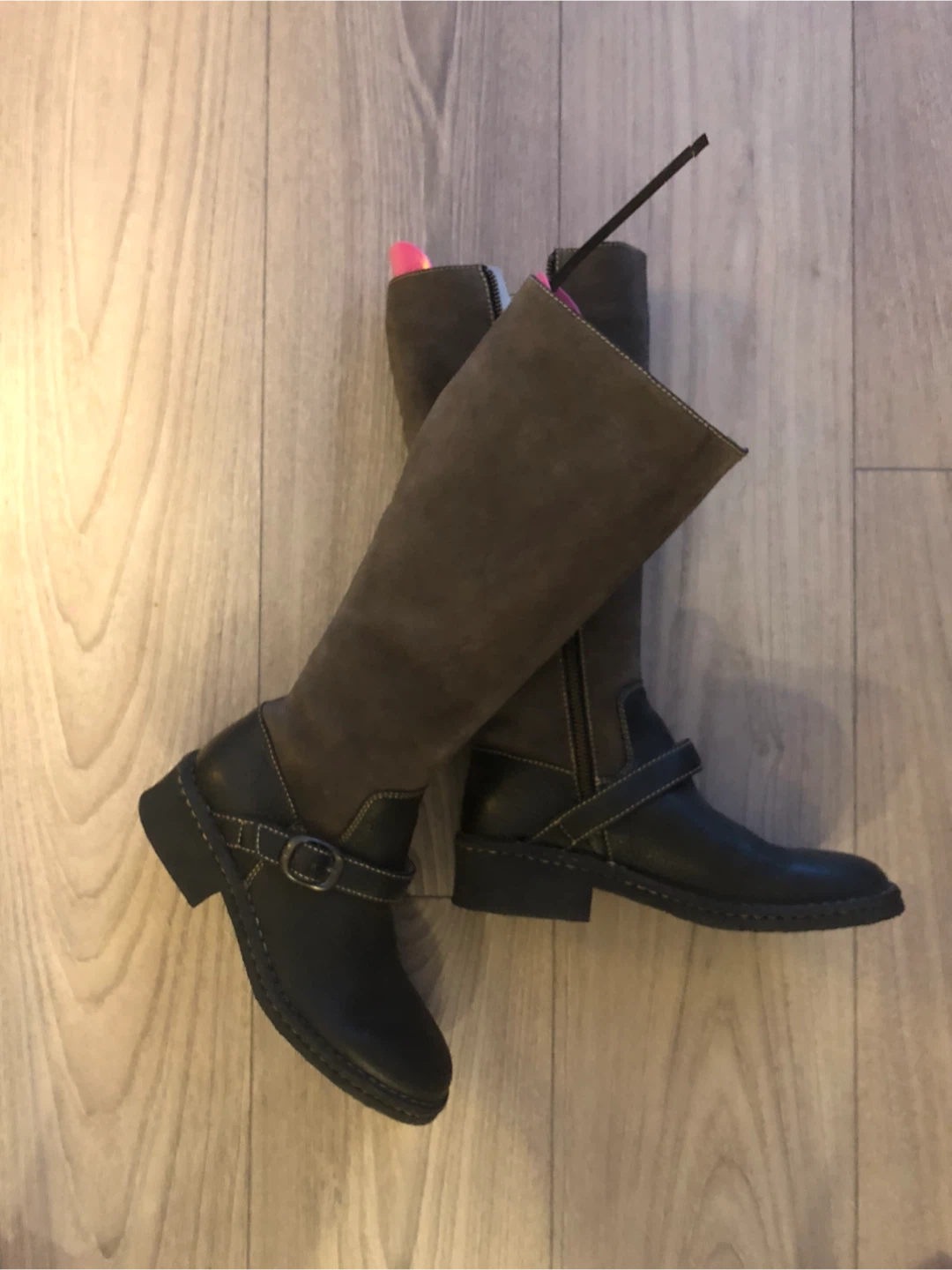 Born Boots - Brown Suede & Leather Knee-High Boots - photo 3