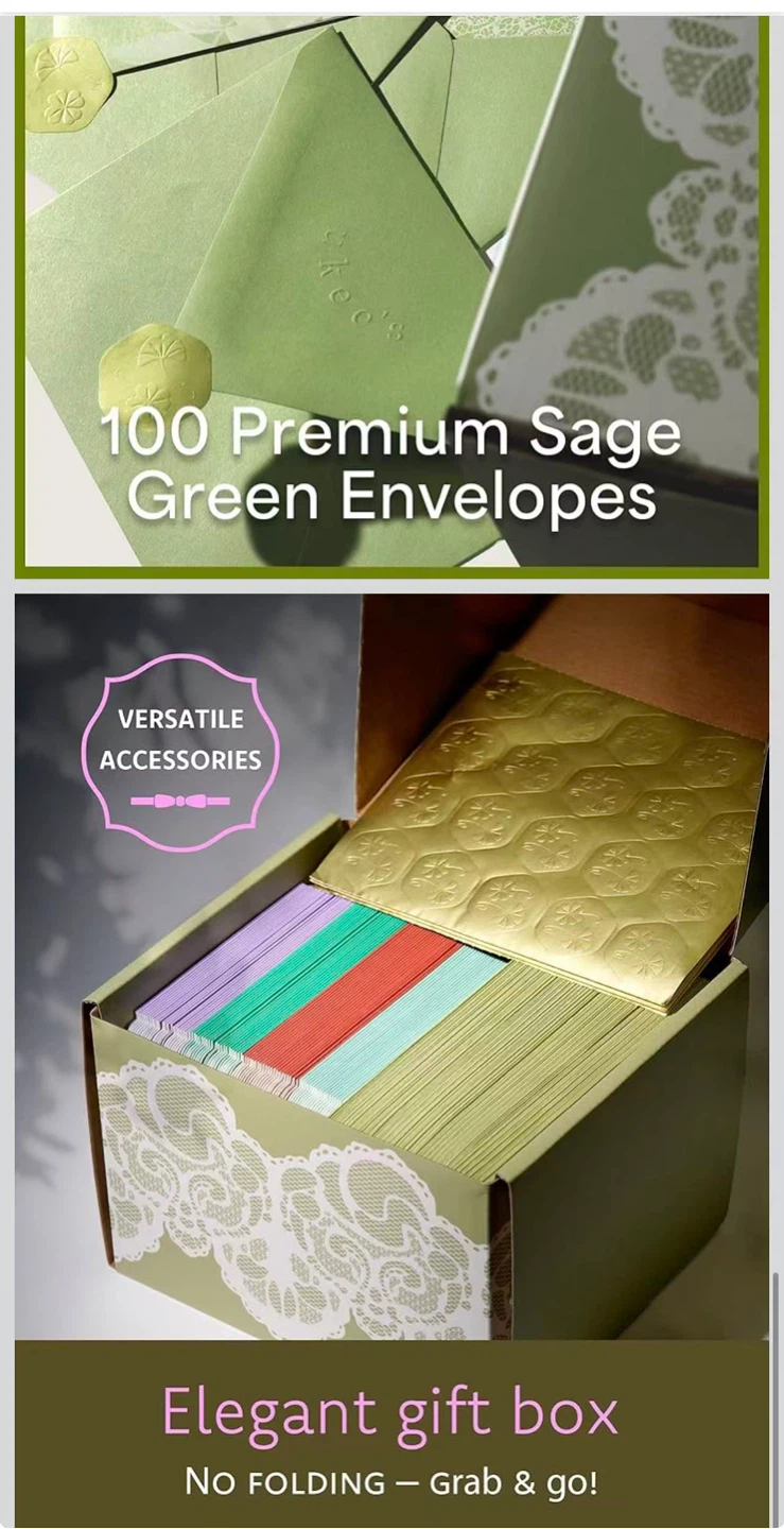 Thank You Cards with Envelopes & Seals (104 pcs) - photo 5