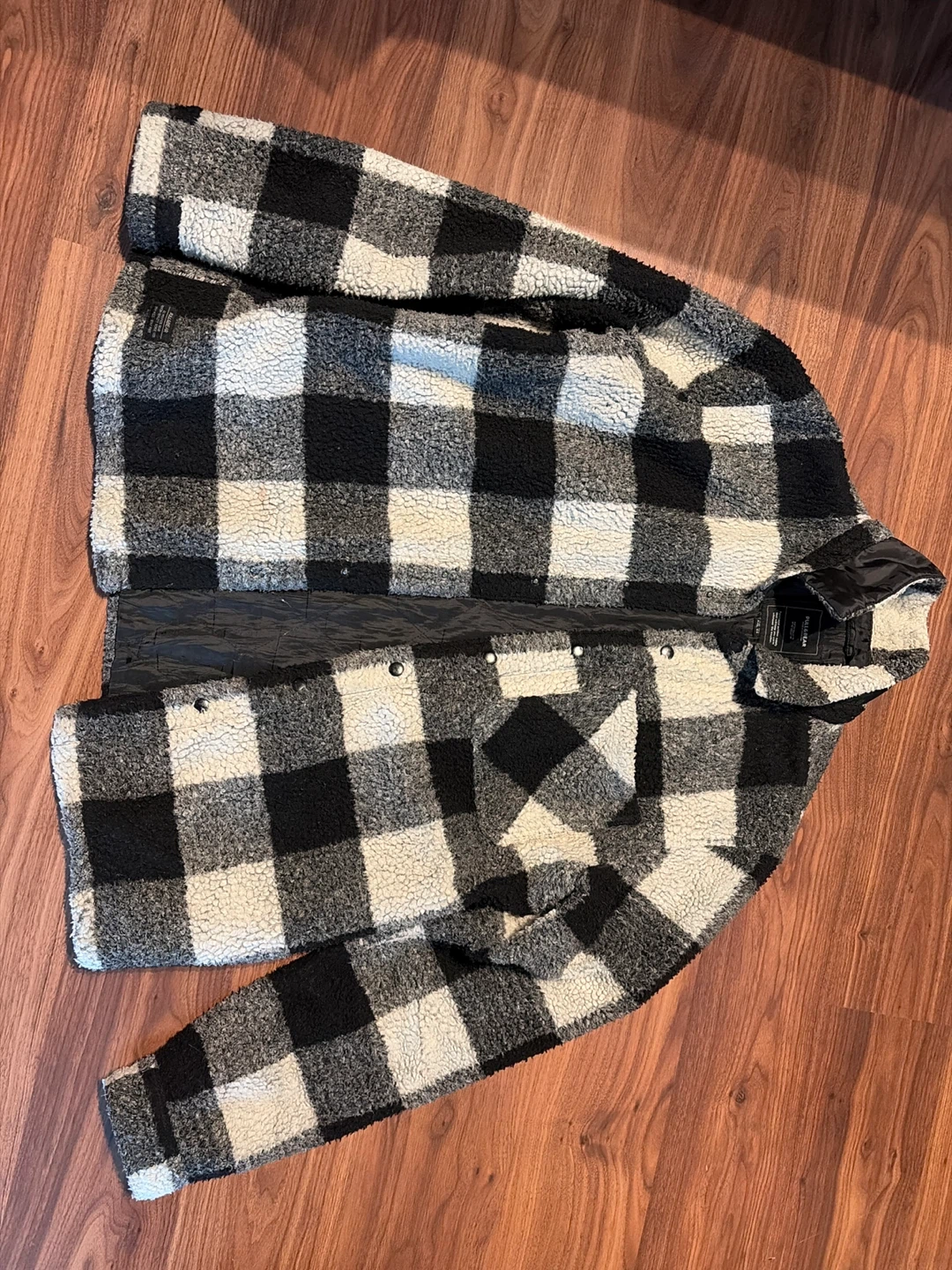Pull&Bear Buffalo Plaid Sherpa Jacket