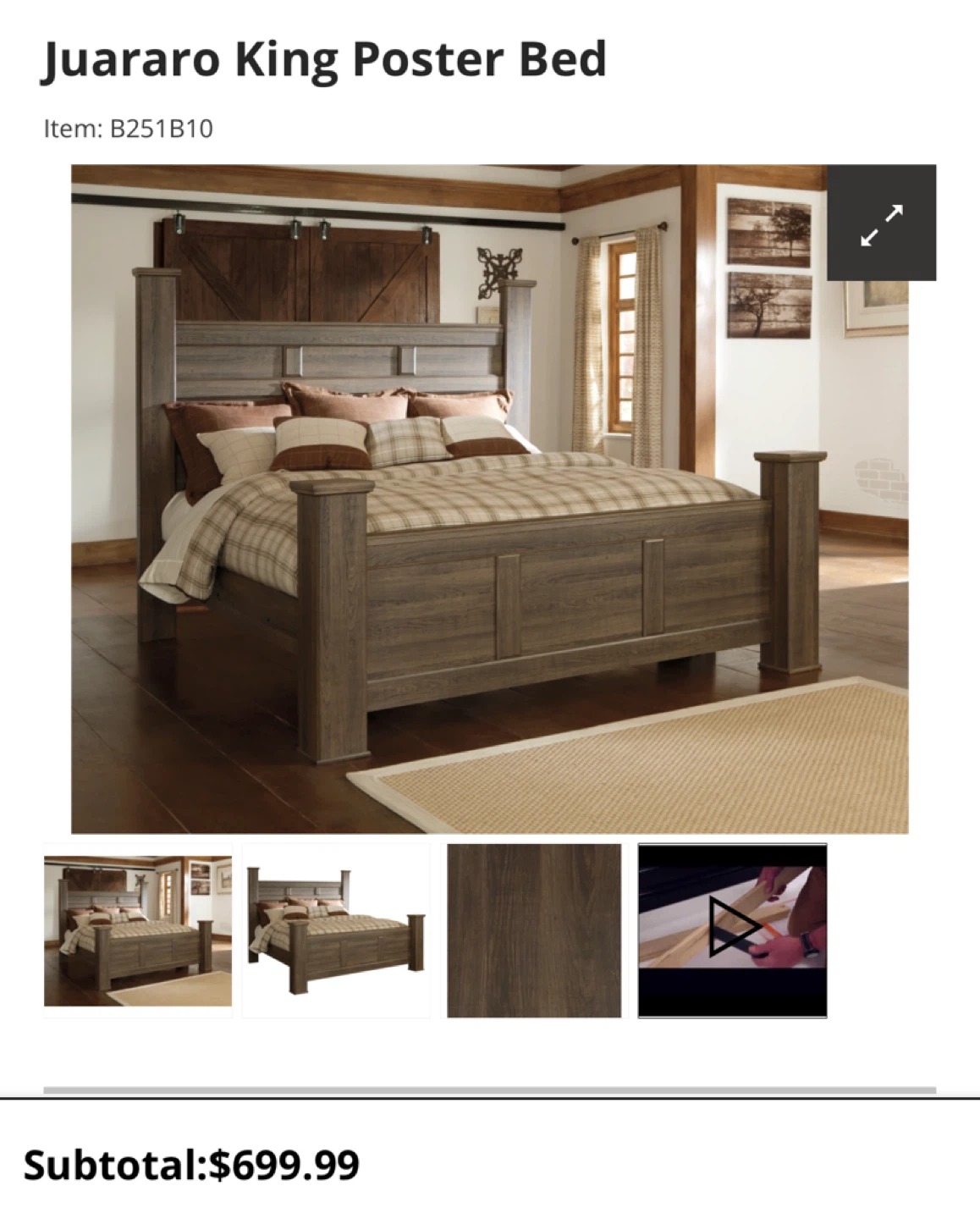 Juara King Poster Bed with Storage