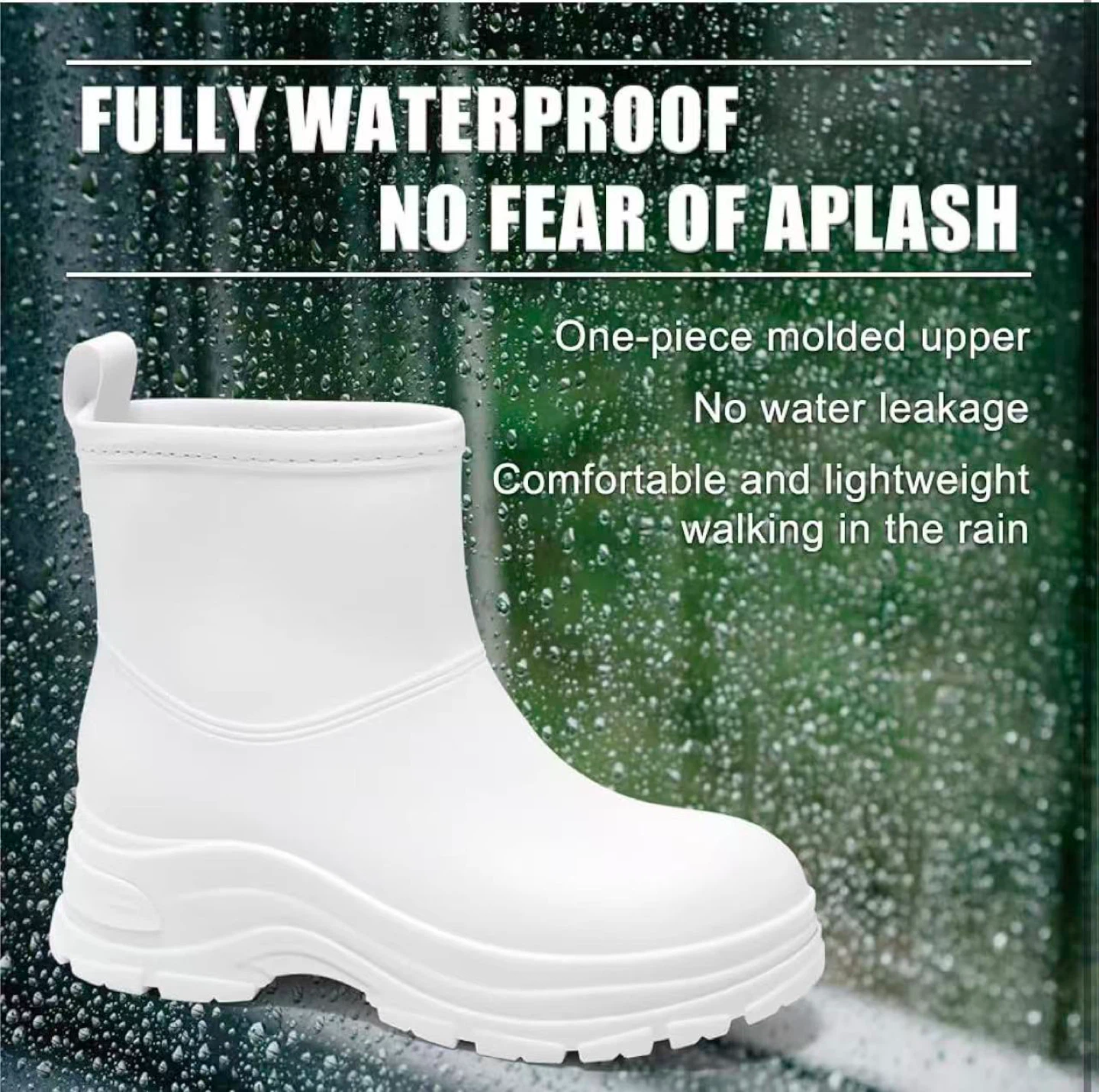 White Waterproof Rain Boots - photo 3