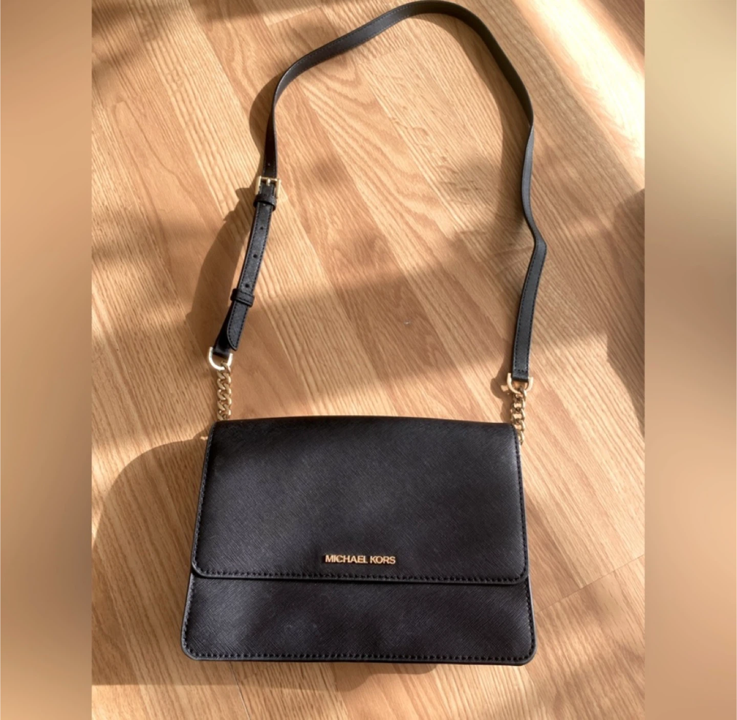 Michael Kors Black Leather Shoulder Bag