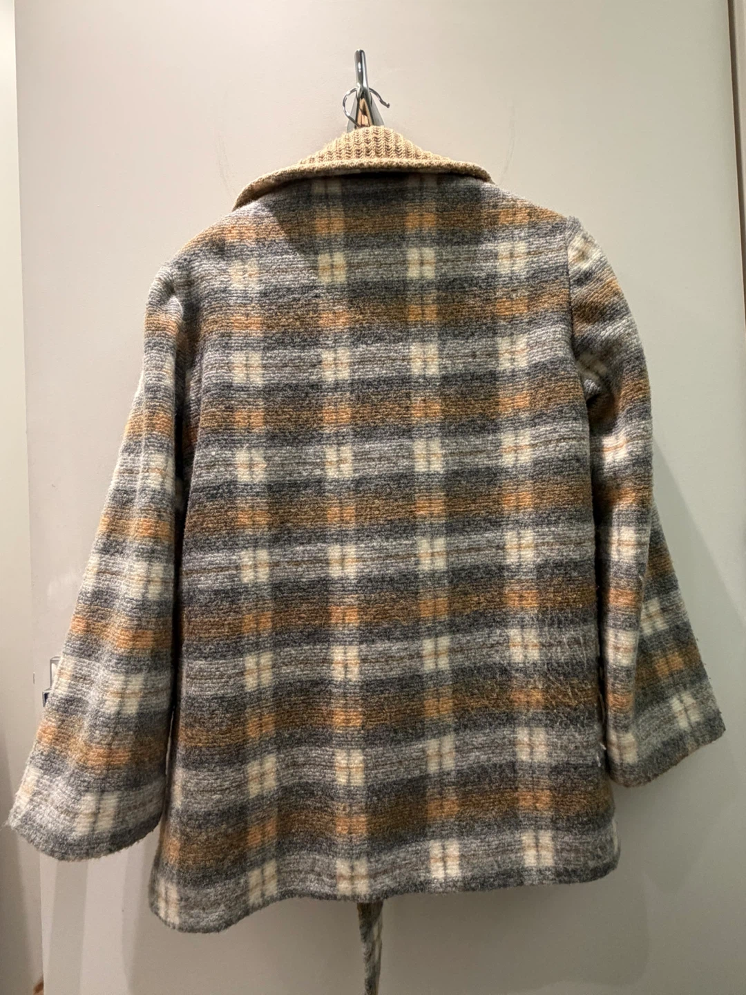 Urban Outfitters Plaid Button-Up Coat with Belt - photo 2