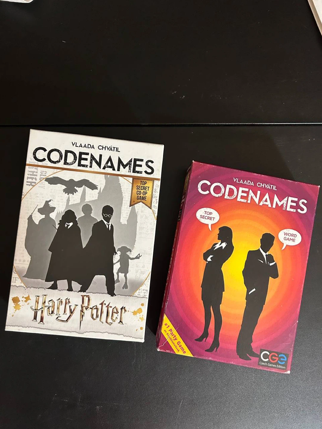 Codenames + Codenames Harry Potter edition co-op board game