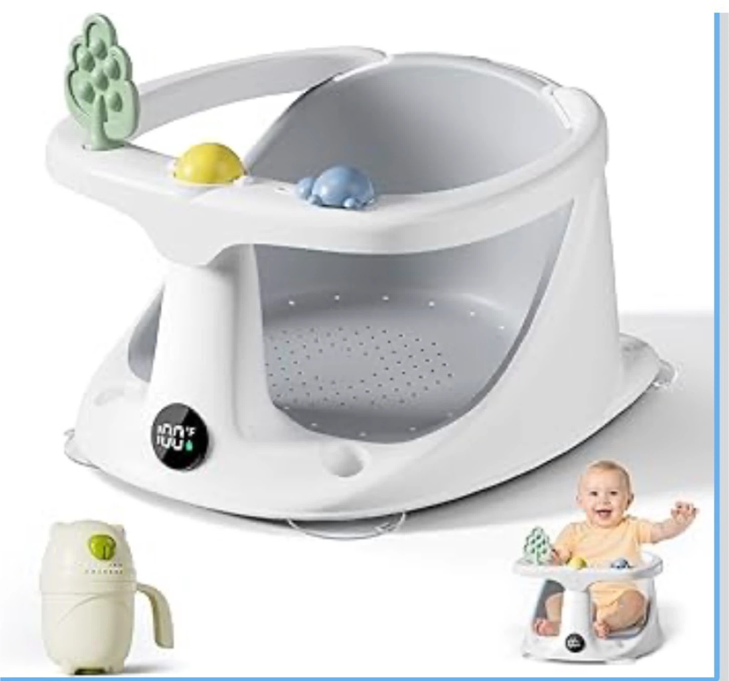 2-In-1 Multifunctional Baby Seat with Suction Cups