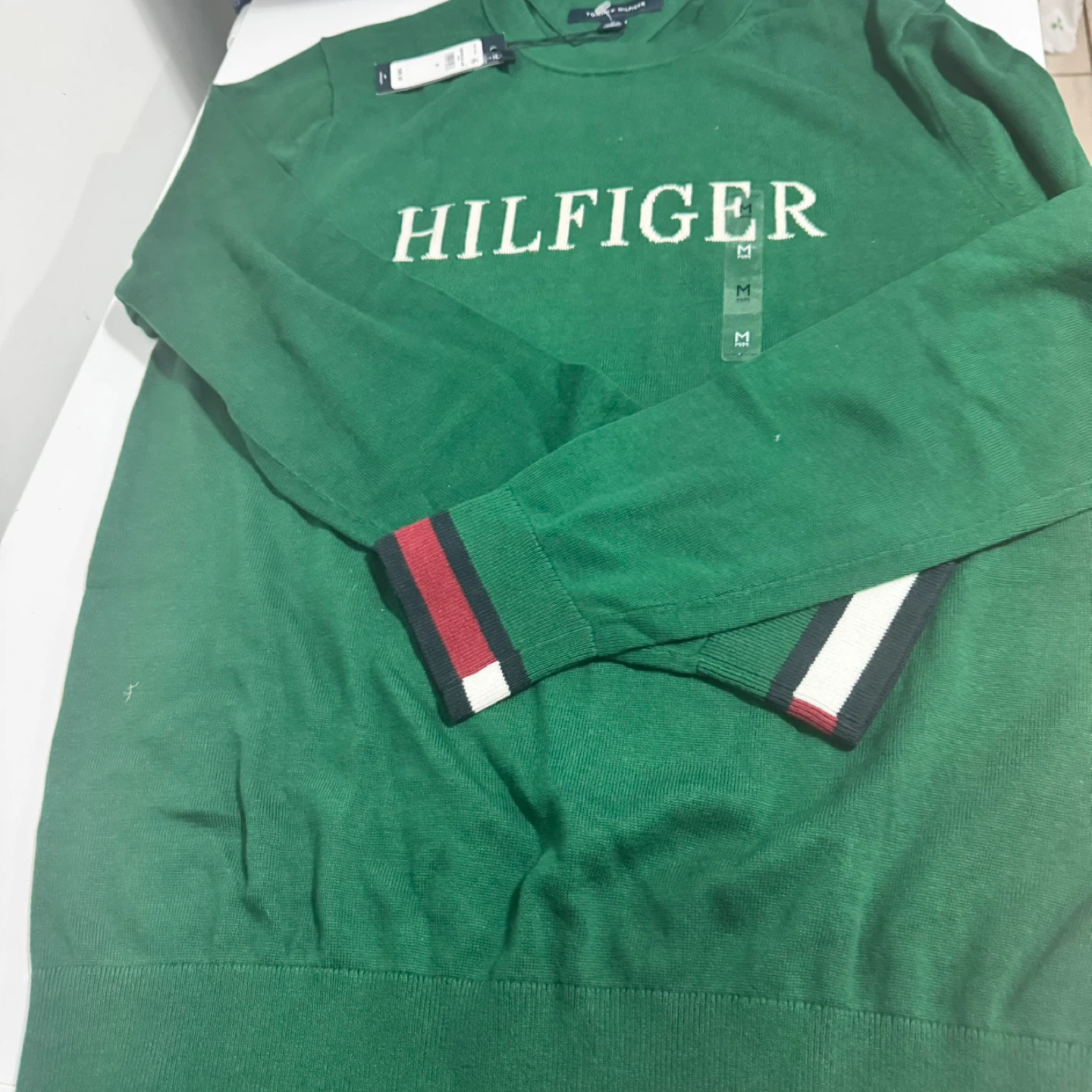 Tommy Hilfiger Green Sweater - Size M