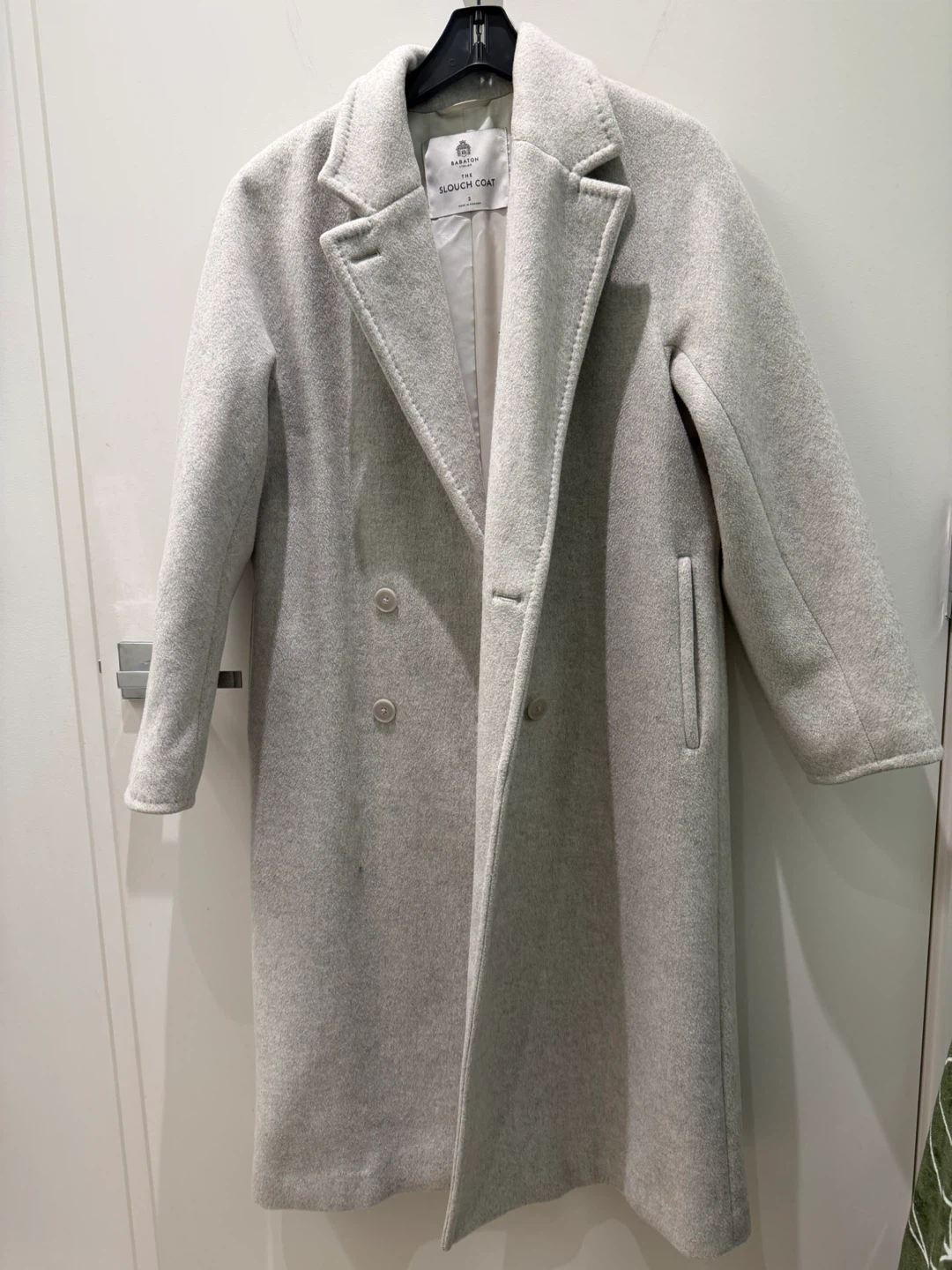 Aritzia The Slouch Coat - Soft Wool Cashmere Light Grey - photo 4