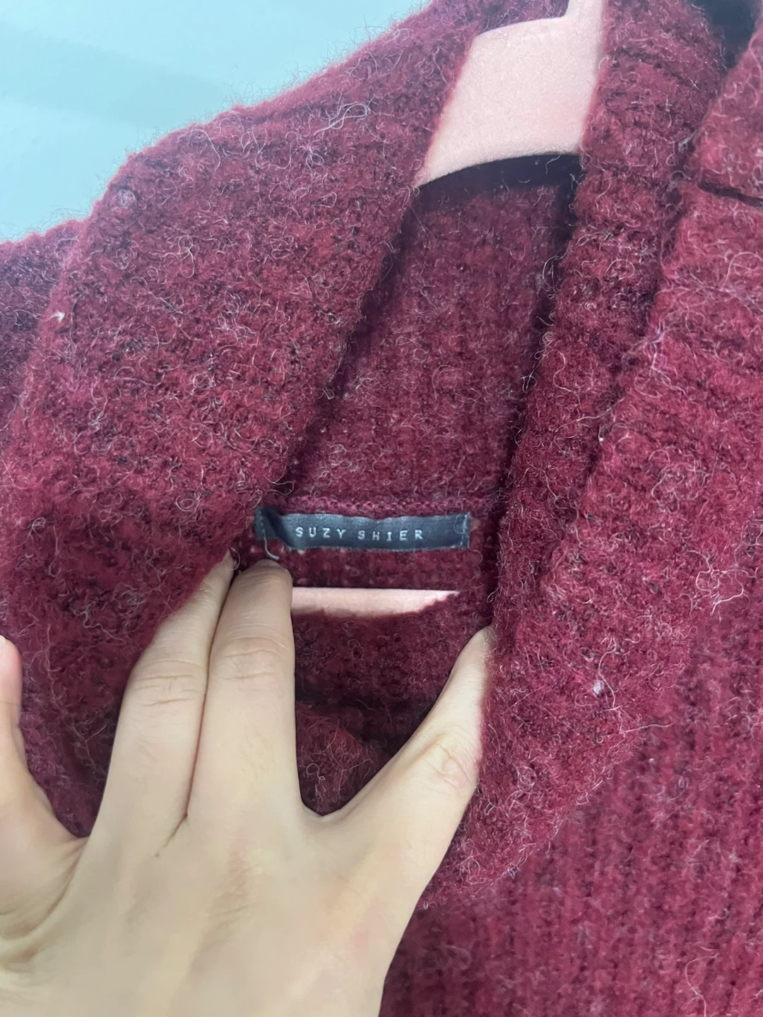 Suzy Shier Burgundy Turtleneck Sweater