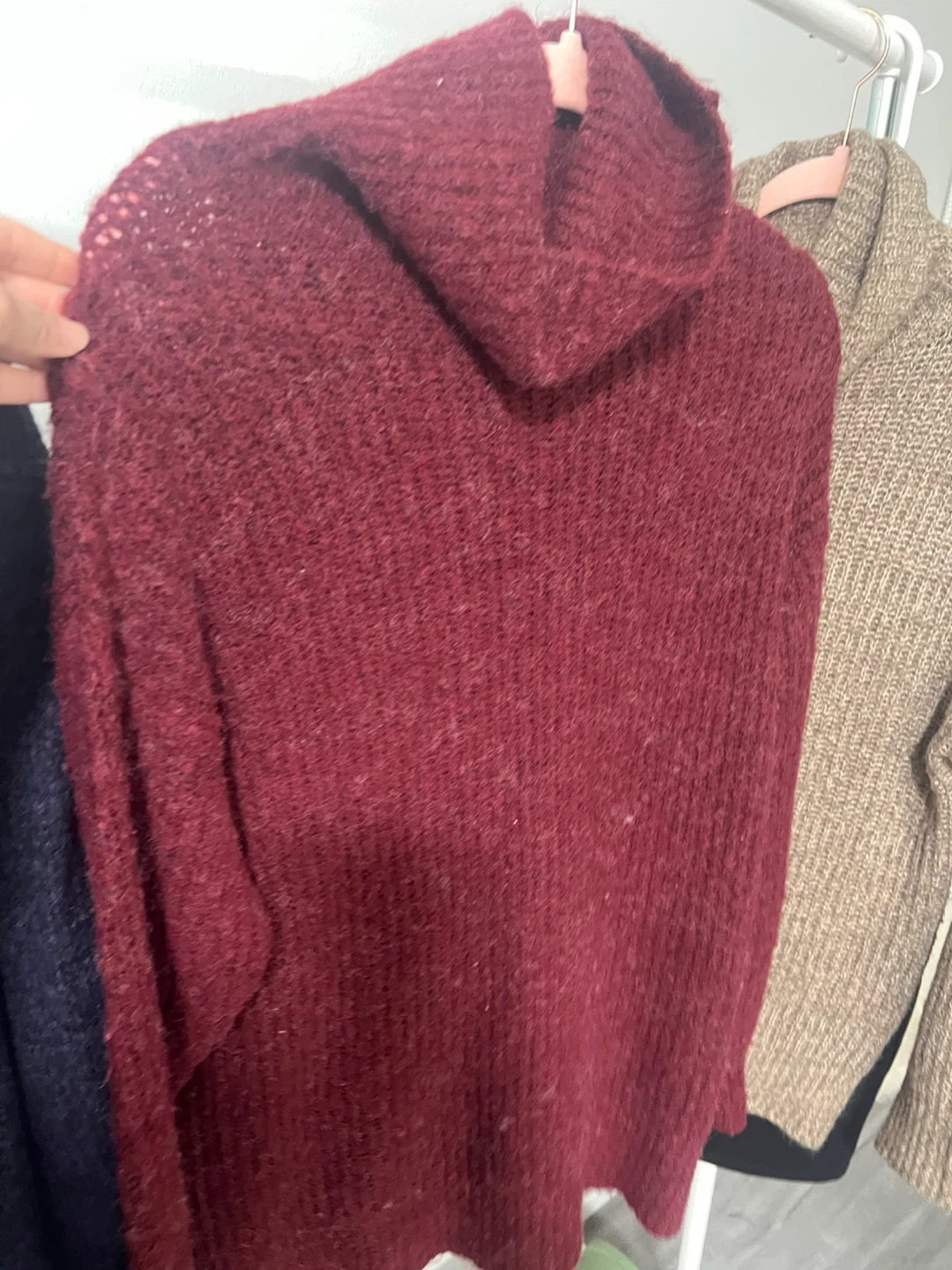 Suzy Shier Burgundy Turtleneck Sweater - photo 3