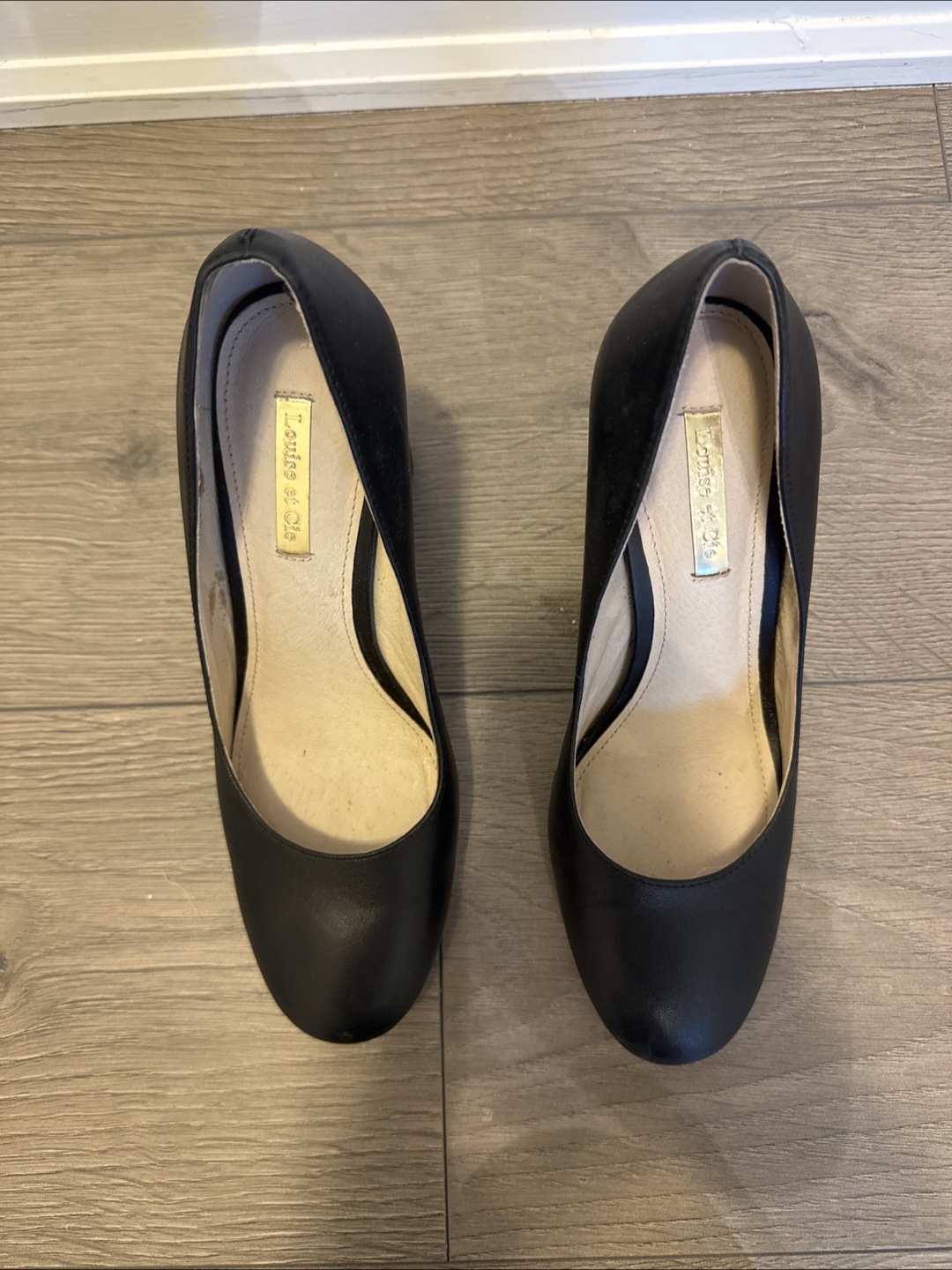 Black Leather Block Heels - Louise et Cie - photo 3