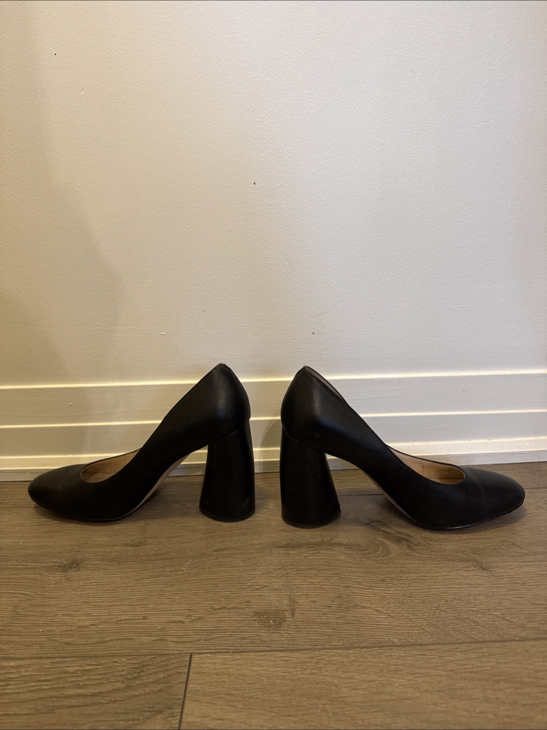 Black Leather Block Heels - Louise et Cie - photo 4