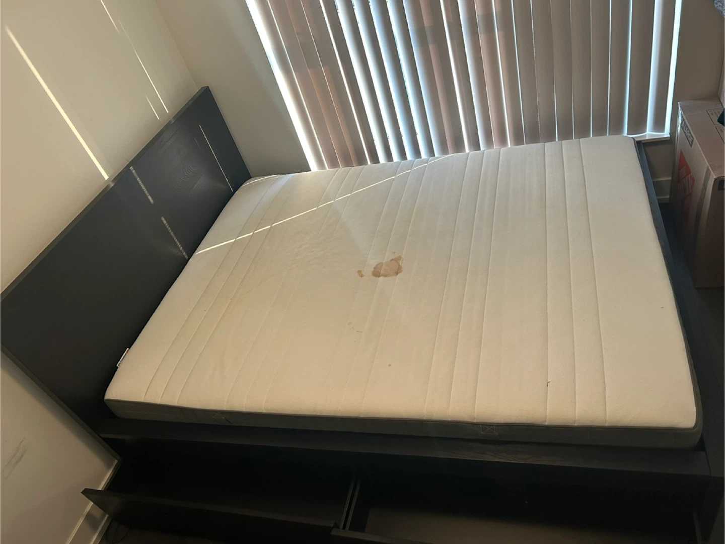 Black Queen Storage Bed Frame with Drawers
