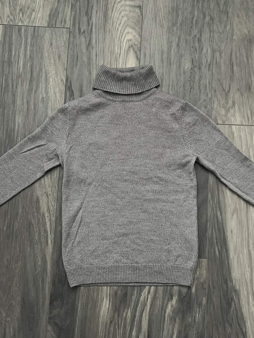 100% Merino Wool Grey Turtleneck Sweater | Women