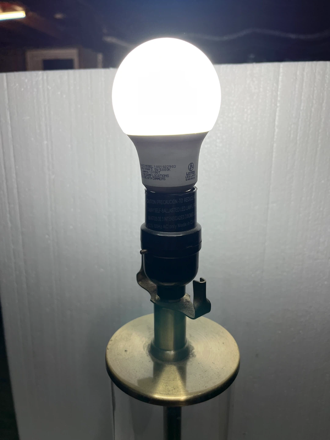 Glass Cylinder Table Lamp with USB Port - photo 2