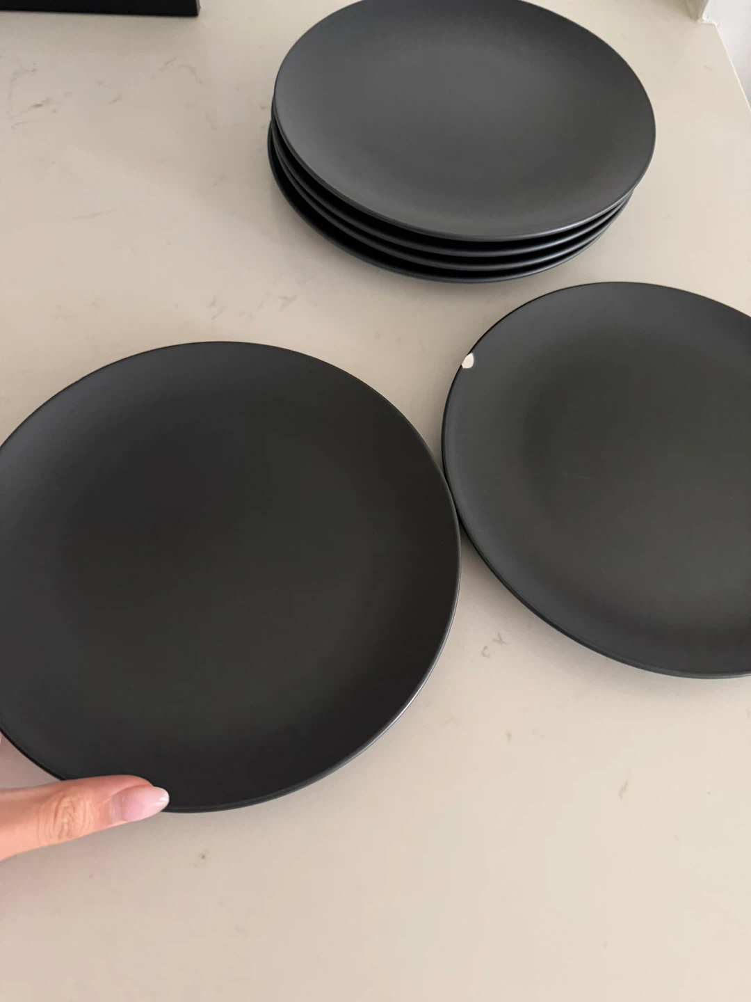 IKEA Deep Plates - Set of 6 - Dark Grey Stoneware - photo 2