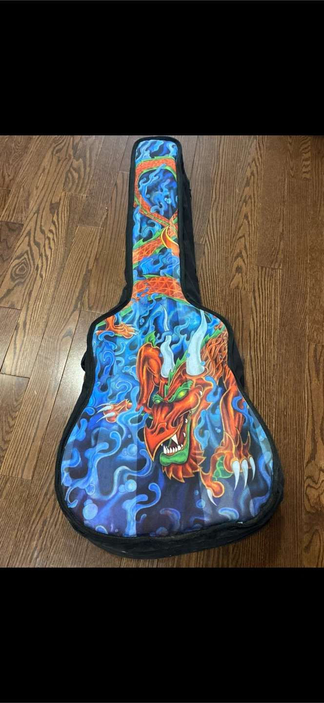 Guitar Acoustic Gig Bag Case - Dragon Design