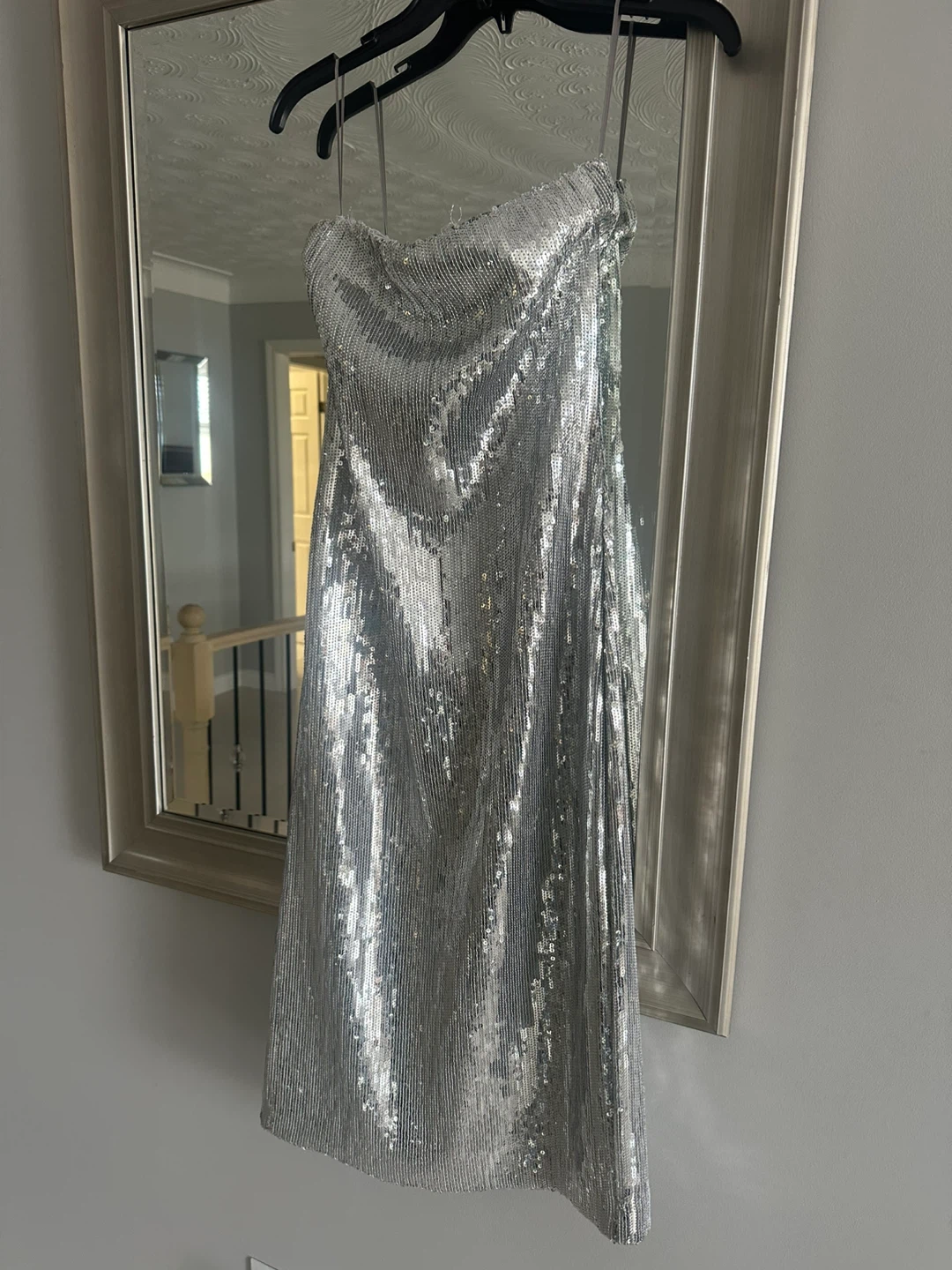 Oak + Fort Sequin Strapless Dress