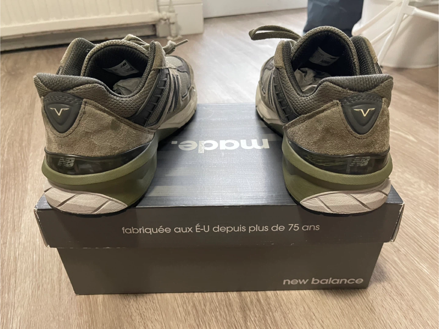 New Balance 990v5 "Made in USA" Sneakers - Olive Green - photo 3