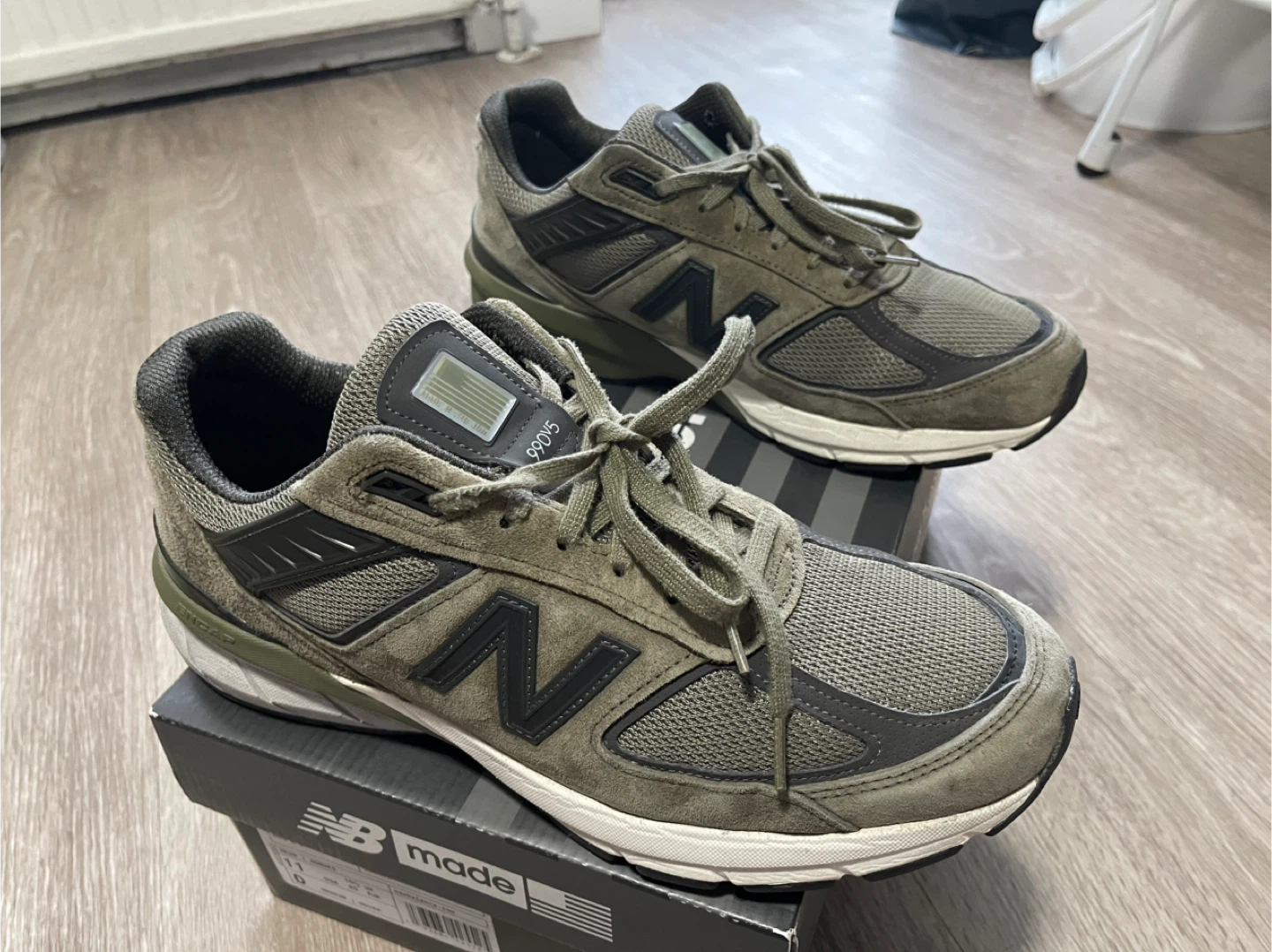 New Balance 990v5 "Made in USA" Sneakers - Olive Green - photo 2