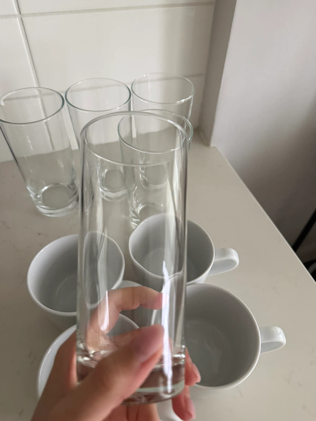 IKEA White Mugs and Clear Glasses Set - photo 4