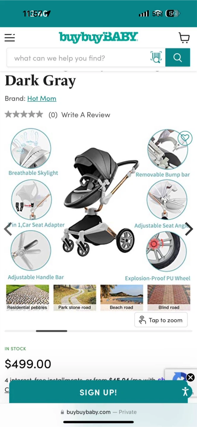 Hot Mom 360 Rotation Stroller - Dark Gray - photo 3