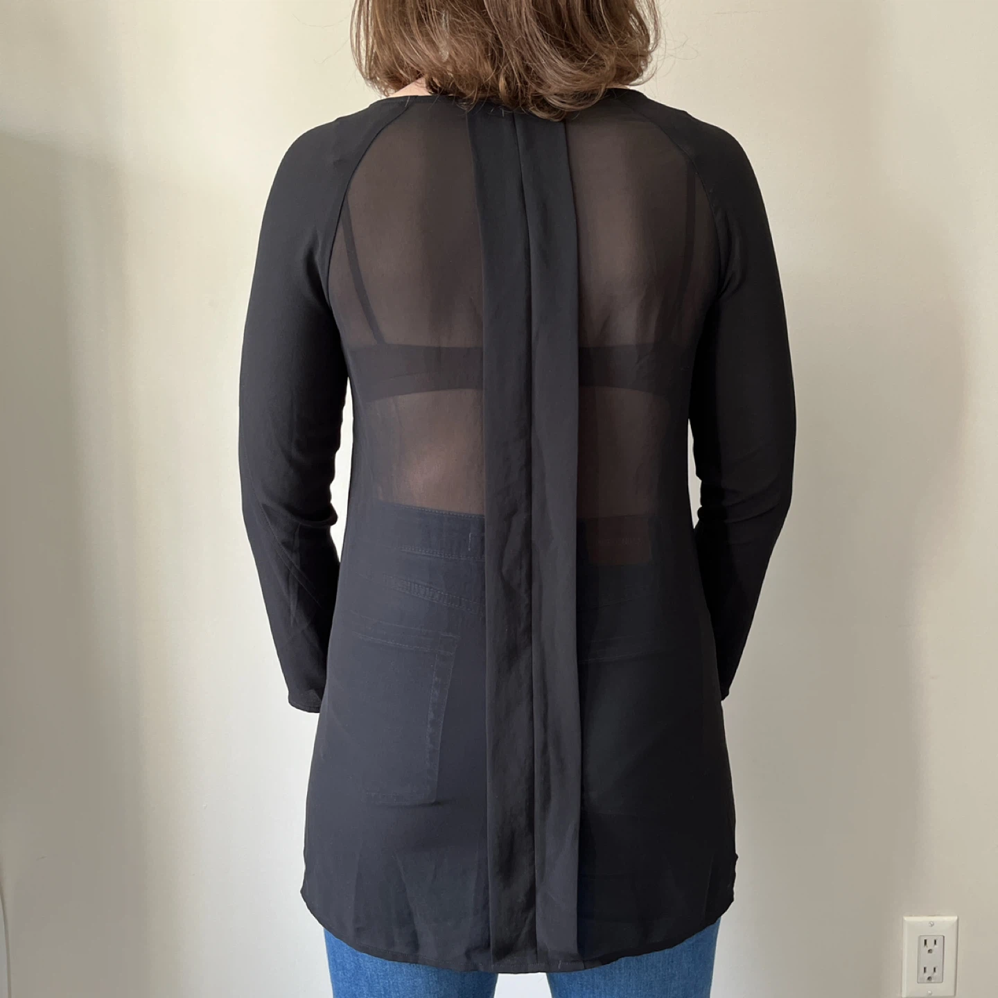 Oak + Fort Black Longsleeve Blouse, Size XS - photo 3