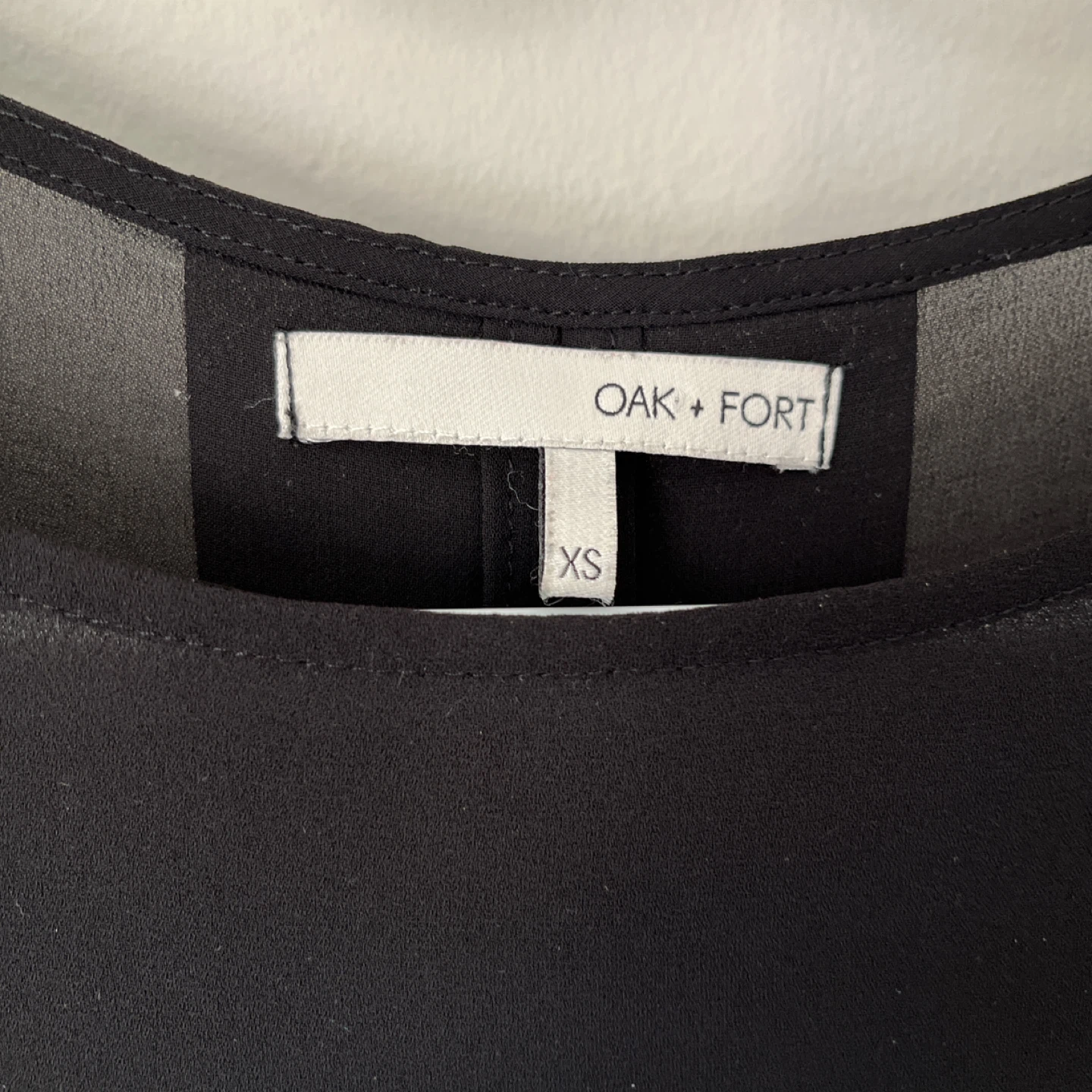 Oak + Fort Black Longsleeve Blouse, Size XS - photo 5