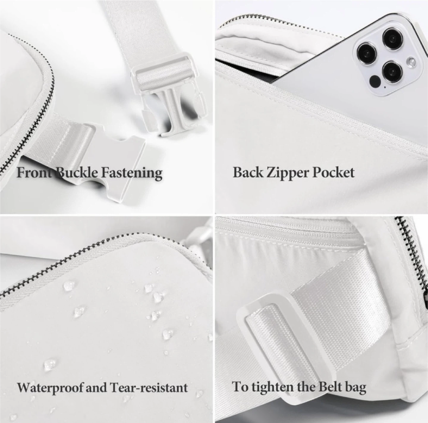 white Unisex Belt Bag - photo 5