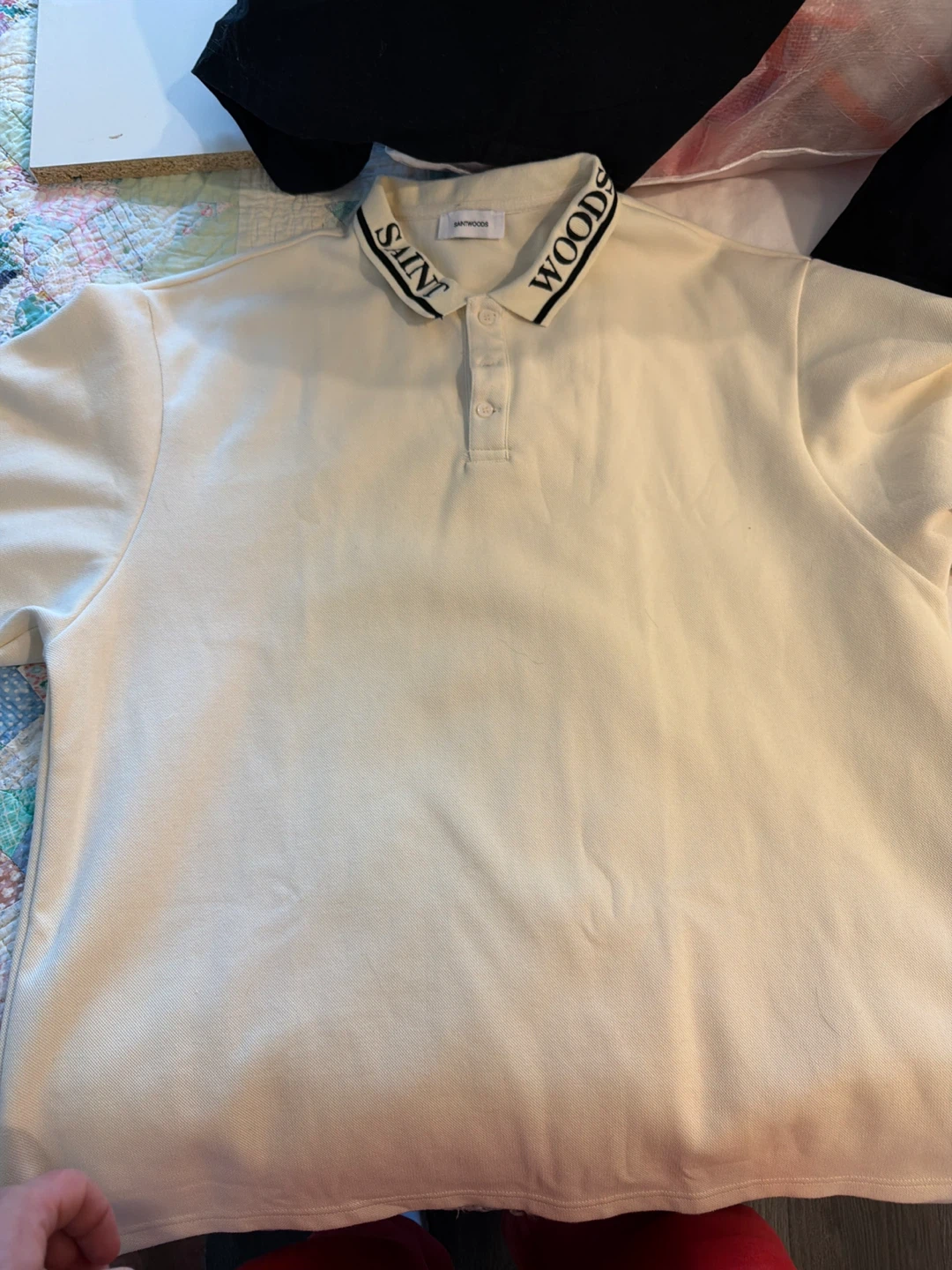 SAINT WOODS Polo Shirt - Cream