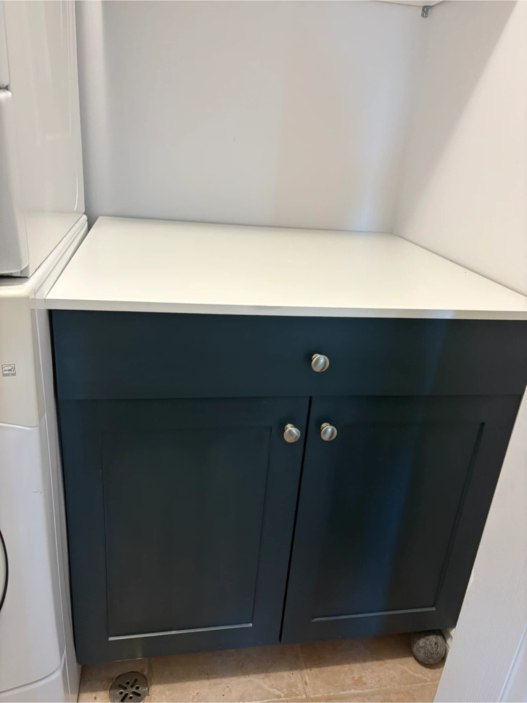 Dark Green Cabinet with White Countertop - photo 3