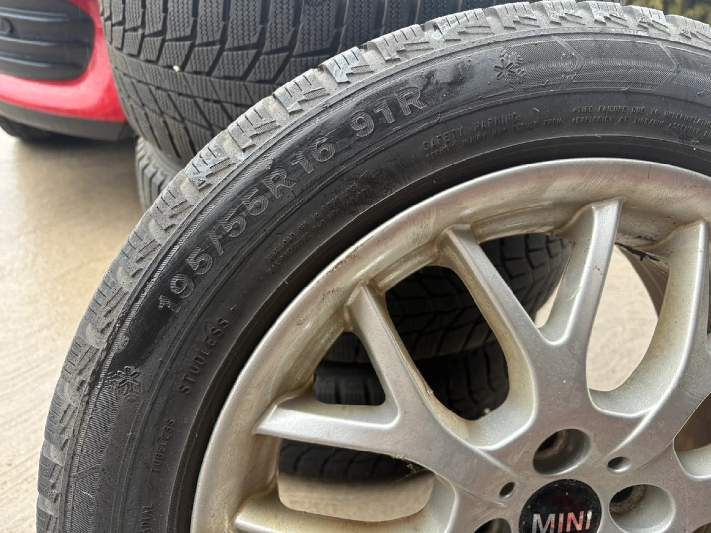 Set of 4 MINI Cooper Alloy Wheels with Winter Tires - photo 4
